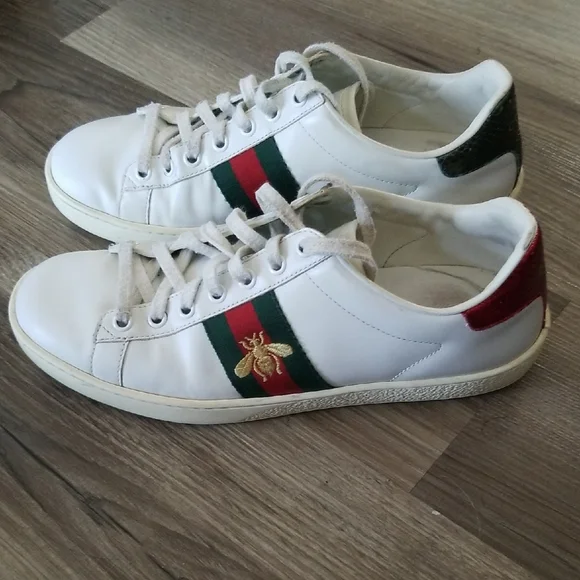 Gucci White Leather Sneakers - Picture 2 of 7